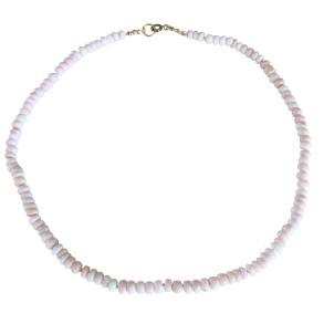 Halsk�de pink opal