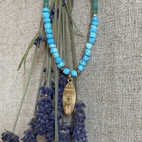 Halsk�de med tyrkis