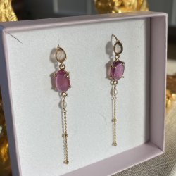 reringe med rubiner og tourmaliner