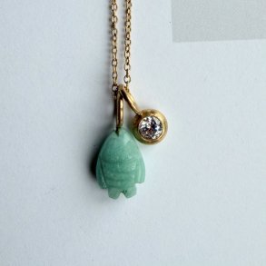 Halsk�de Amazonite fisk