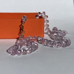 Halsk�de pink ametyst