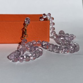 Halsk�de pink ametyst