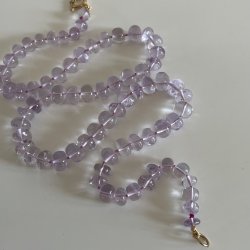 Halsk�de pink ametyst