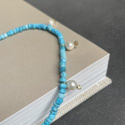 Halsk�de med tyrkis