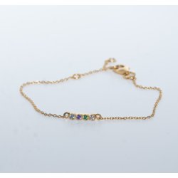 LIVA armbnd lilla forgyldt