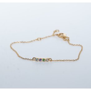 LIVA armbnd lilla forgyldt