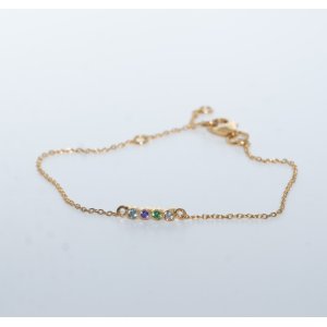 LIVA armbnd lilla forgyldt