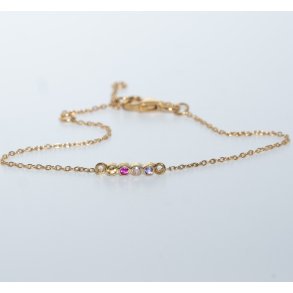 LIVA armbnd rosa forgyldt